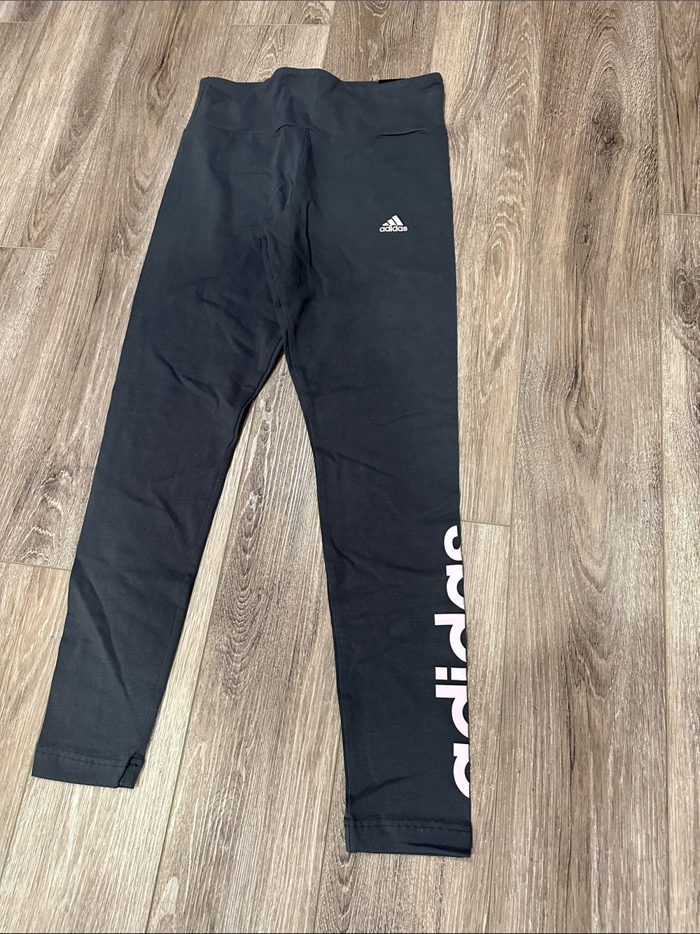 adidas dark grey Leggings with light pink Side Logo